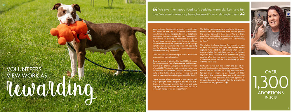 Humane Society of Genesee County Annual Report spread
