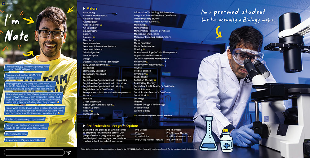 University of Michigan-Flint Undergraduate Admissions Road Piece, side two